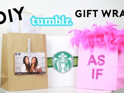 DIY Tumblr Gift Wrap + DIY Gift Bags From The Dollar Store