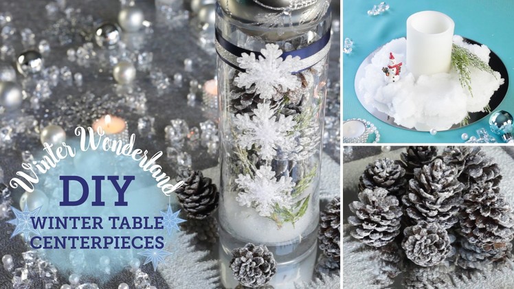DIY Winter Wonderland: Table Centerpieces (+ fake snow!) | BalsaCircle.com