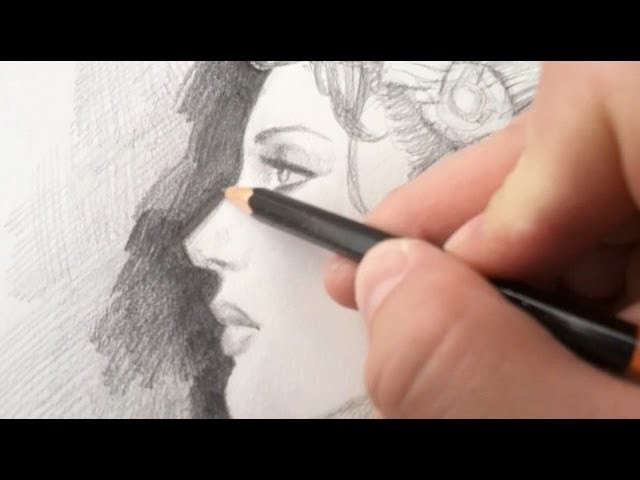 How to Draw using Hatching Technique (4B Pencil)