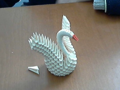 How to make 3d origami small swan (model 2)