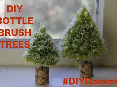 HOW TO MAKE A BOTTLE BRUSH TREE WITH HAPPY ADORNING -- DIY, DAMMIT!