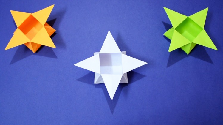 How to make an Origami Star Box - easy star box Tutorial