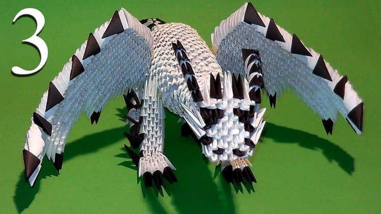How to make wings of dragon tutorial 3D origami