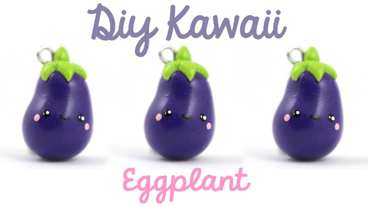 Kawaii Eggplant charm - Tutorial | Kawaii Friday