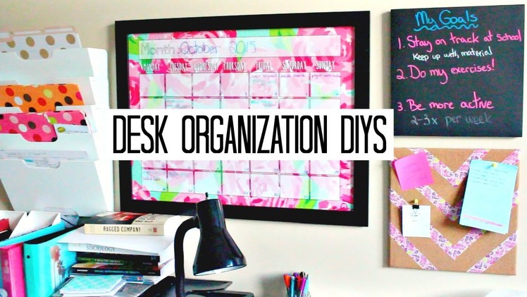 School Desk Organization DIYs - Wall Calendar; Weekly Schedule, etc | Laurie Martel