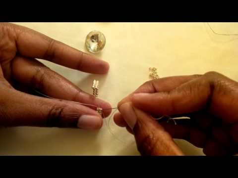 Beading Techniques and tips #2: Setting a Rivoli with Herringbone