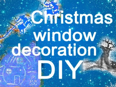 DIY. CHRISTMAS WINDOW DECORATION toothpaste
