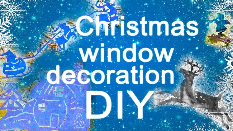 DIY. CHRISTMAS WINDOW DECORATION toothpaste