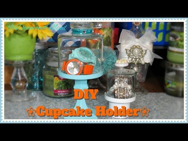 DIY Glass Covered Cupcake Pedestal Holder
