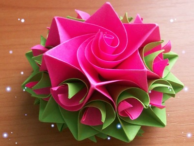 DIY Handmade Crafts. How To Make Amazing Paper Rose. Origami Flowers For Cards