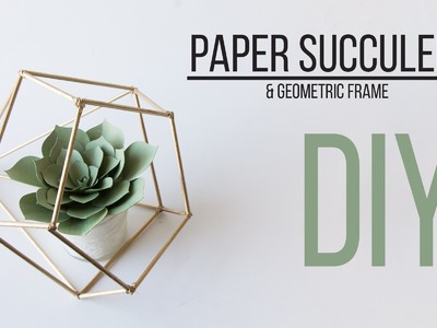 DIY Paper Succulent & Geometric Frame. Suculenta de Papel