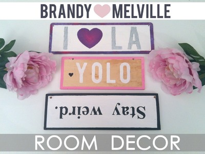 ❤ DIY Room Decor : Brandy Melville inspired Wooden Signs