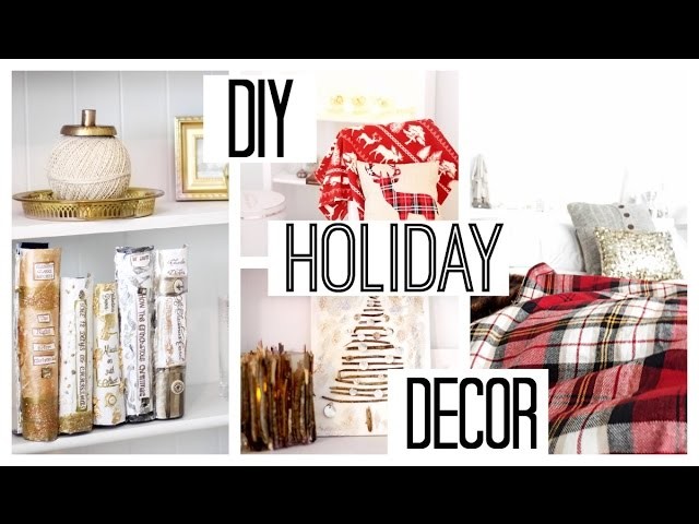 DIY Rustic  Holiday + Winter Room Decor  Anthropologie Inspired| Inexpensive + Easy