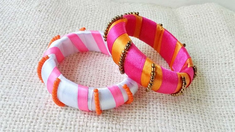 How To Create Ribbon And Bead Wrapped Bangles - DIY Crafts Tutorial - Guidecentral