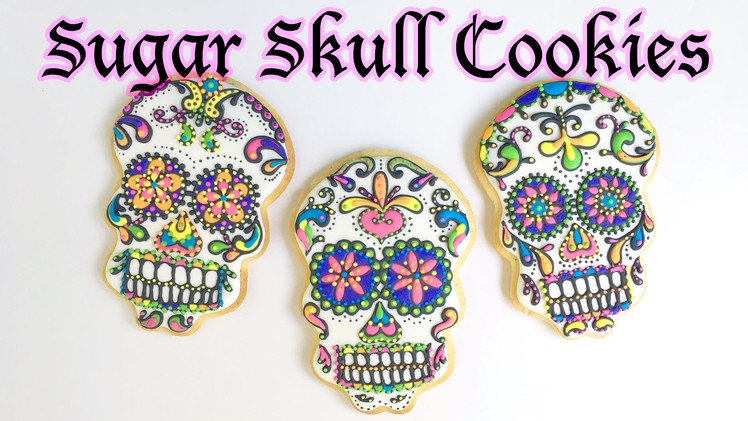 How To Decorate Sugar Skull Cookies!