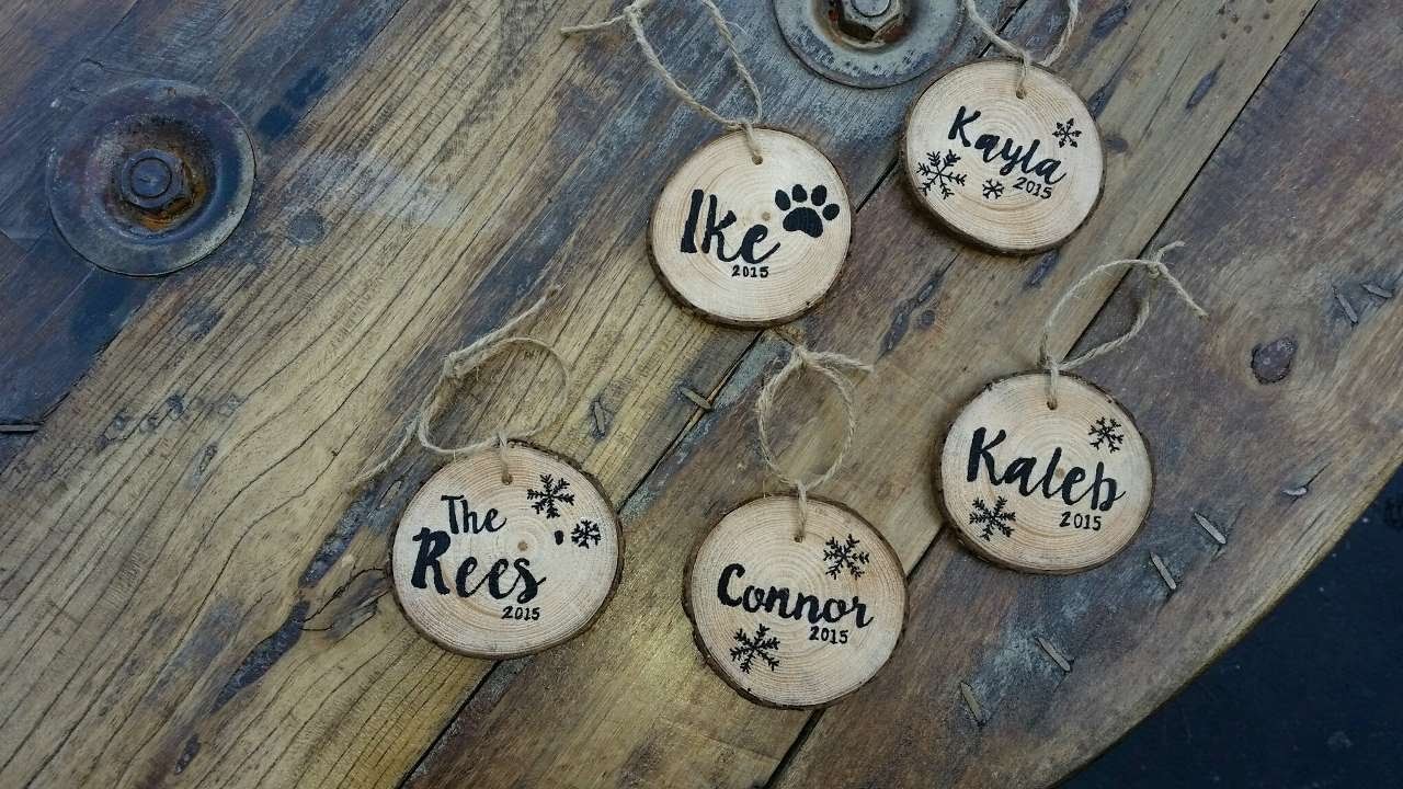 How To DIY Personalized Wood Slice Ornaments - DIY Crafts Tutorial - Guidecentral