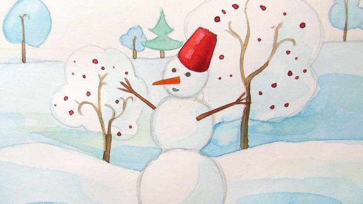 How To Draw A Beautiful Winter Landscape - DIY Crafts Tutorial - Guidecentral