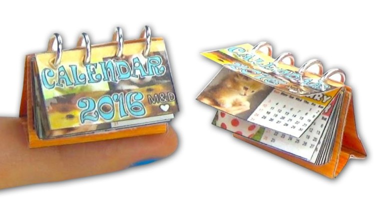 Miniature doll calendar tutorial - Miniatures & Dollhouse DIY ❤