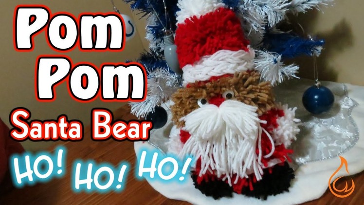 Yarn Pom-Pom Santa Teddy Bear DIY - Fun, Cute & Easy To Make