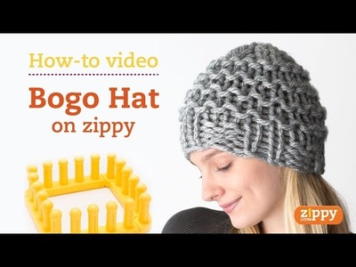 Zippy Loom - How to knit a hat, complete pattern