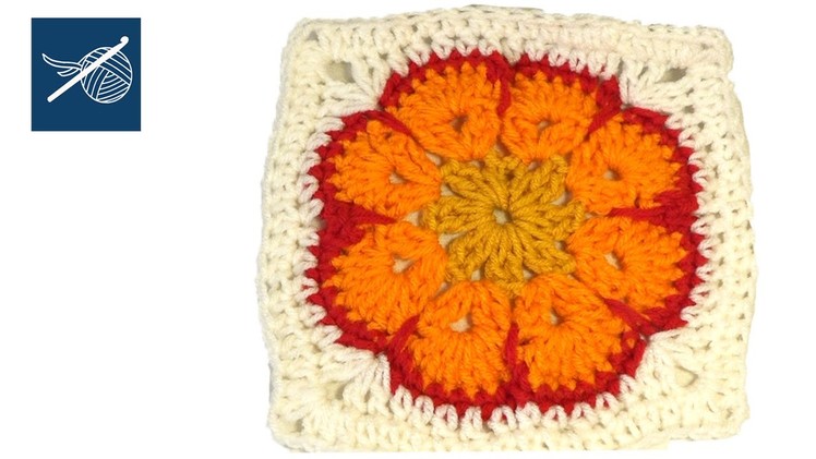 African Crochet Granny Square Part 7 Left Hand Tutorial