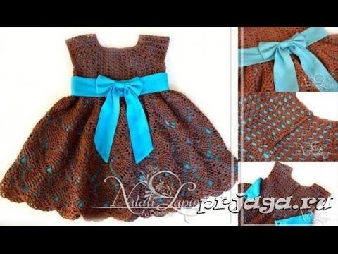 Crochet baby dress| How to crochet an easy shell stitch baby. girl's dress for beginners 65