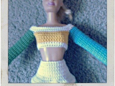Crochet - Barbie's Multi Colored Crop Top