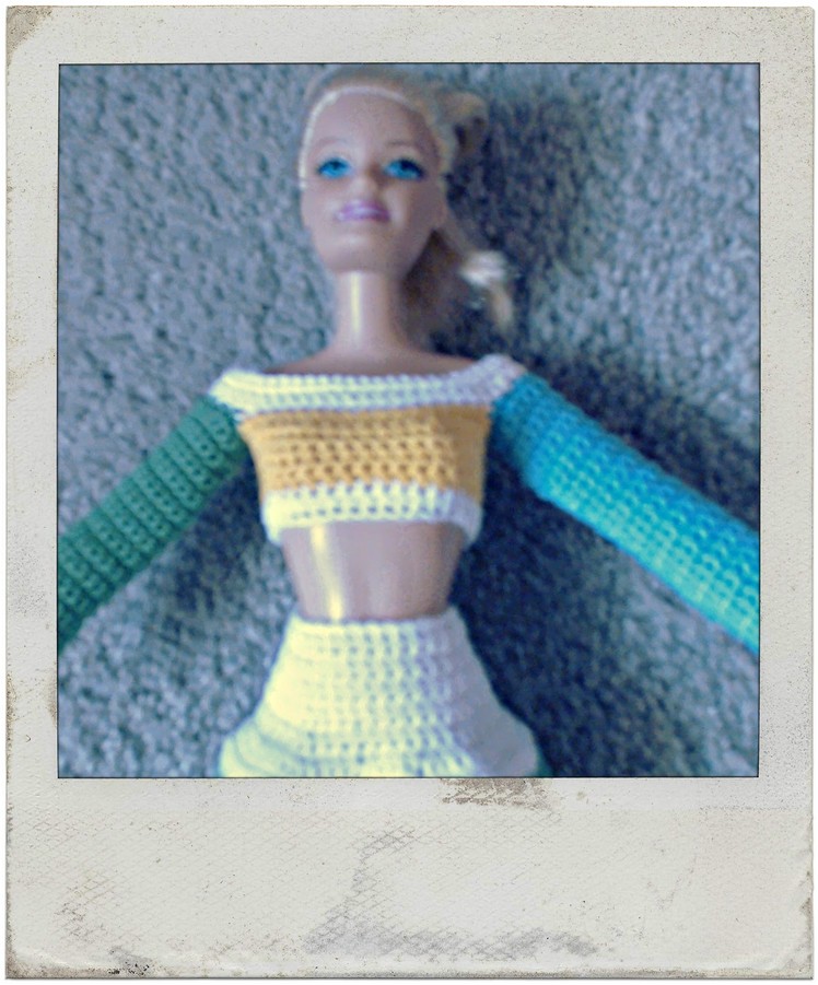 Crochet - Barbie's Multi Colored Crop Top