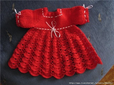Crochet dress| How to crochet an easy shell stitch baby. girl's dress for beginners 61