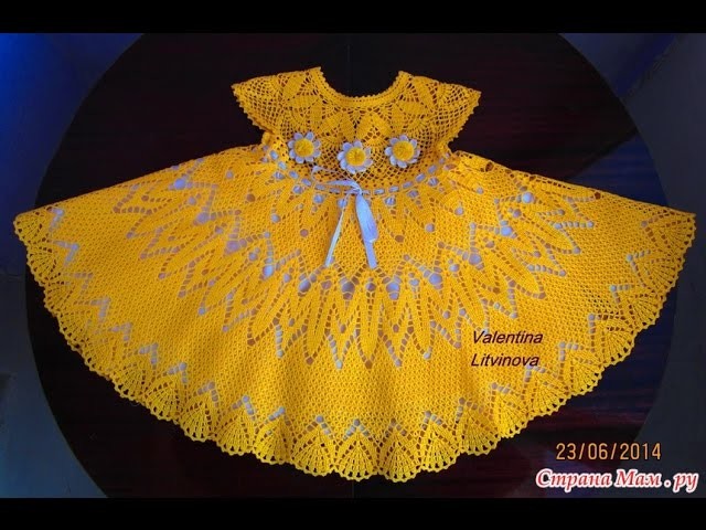 Crochet dress| How to crochet an easy shell stitch baby. girl's dress for beginners 60