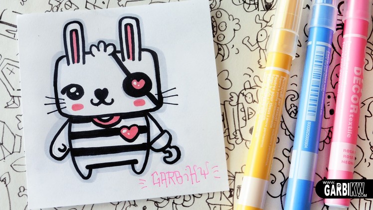 Cute Pirate Bunny - How To Draw Kawaii by Garbi KW