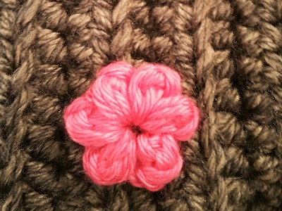How to crochet a small flower tutorial with 6 pedals