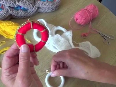 How to crochet around rings and hoops to decorate them