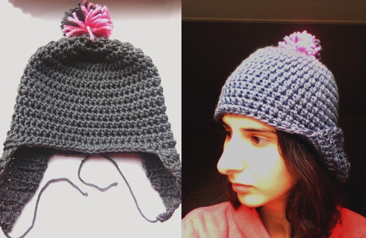 How to crochet earflap hat