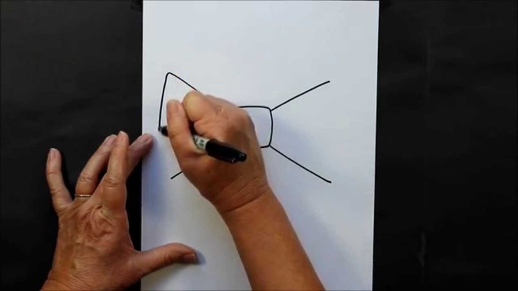 How to Draw a Cartoon Bow Tie Art Project for Kids