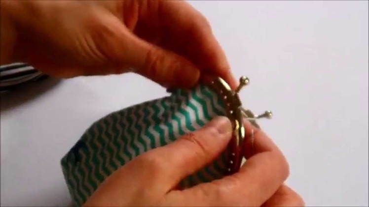 How to hand sew a purse clasp - Purse making tutorial Part 2