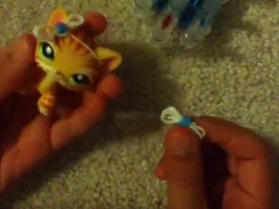 How to make a Bow tie headband for LPS on Rainbow Loom