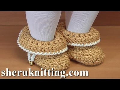 How to Make Crochet  Folded Booties For Baby  Tutorial 45 Easy to Crochet Shoes