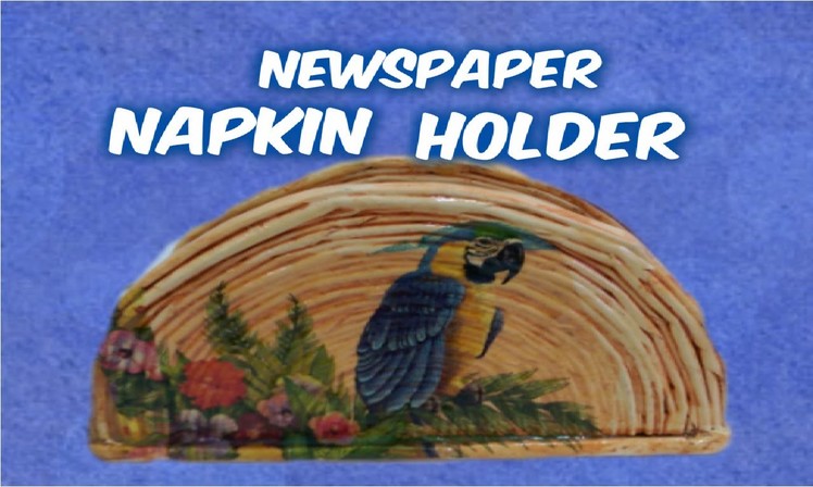 How to make newspaper napkin holder (2)