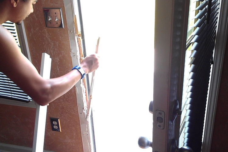 How to repair a broken door jamb.  Door kicked in Repair.  Door Jamb Armor install.