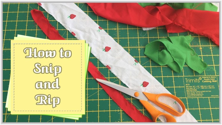 How to Snip and Rip Fabric :: by Babs Rudlin at Fiery Phoenix