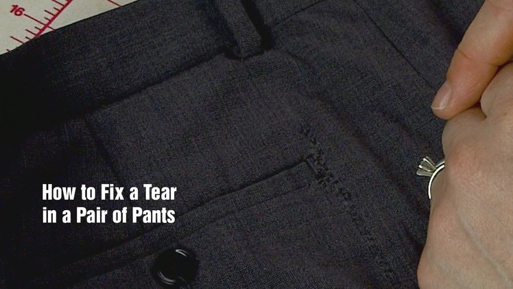 J Stern Designs l How to Repair a Tear in a Pair of Pants