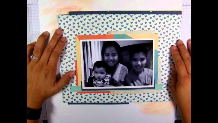 Scrapbook Layout | Easy For Beginners; Layering, Stickers, One Photo