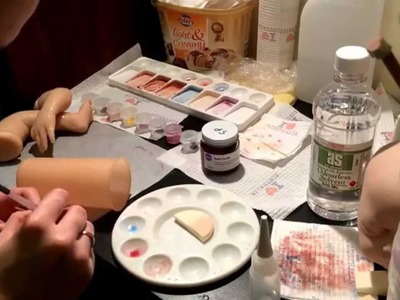 Tutorial - How I go about painting my silicone doll kits. This is just one of many layers.