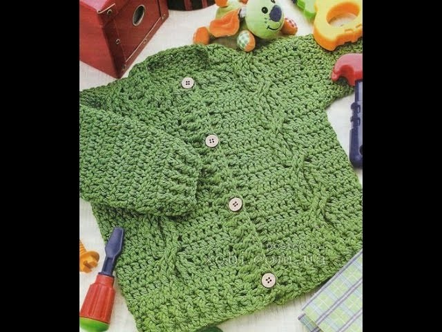 VERY EASY crochet cardigan. sweater. jumper tutorial - baby and child sizes 16
