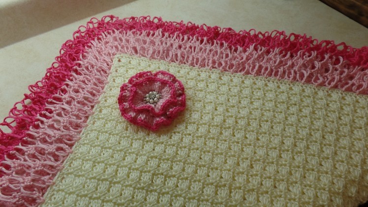 #Crochet Beautiful Lacy Baby Blanket #TUTORIAL