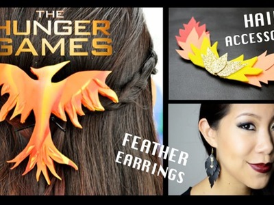 DIY The Hunger Games Accessories [Hair Clips & Feather Earrings]