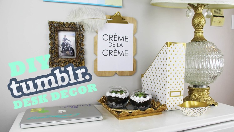 DIY Tumblr Desk Decor Makeover Room Decor Goals