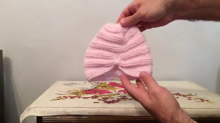 Hand Knitted Baby Hat Pink
