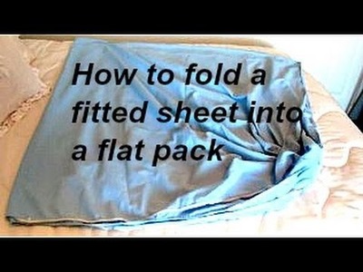 HOW TO FOLD A FITTED SHEET, into a flat pack, quick diy tips
